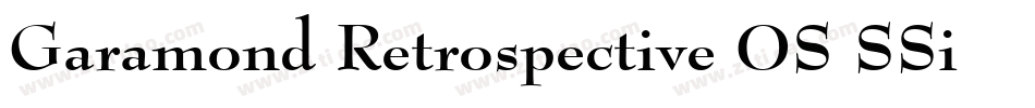 Garamond Retrospective OS SSi Bold字体转换